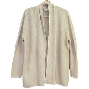 J. Jill Cream Open Front Cardigan